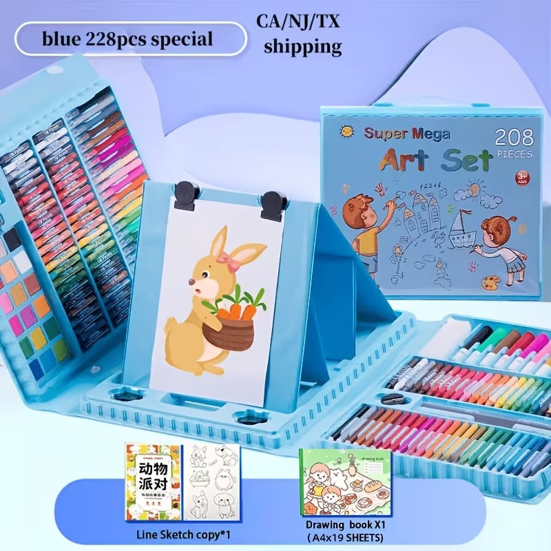 208-Piece Kids Art Kit