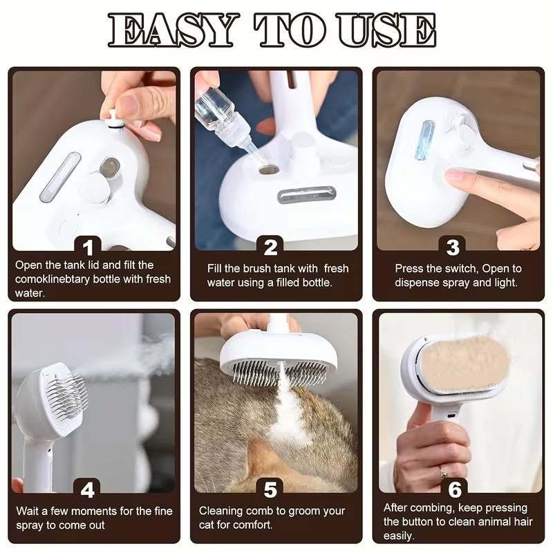 3-in-1 Mist Grooming Brush