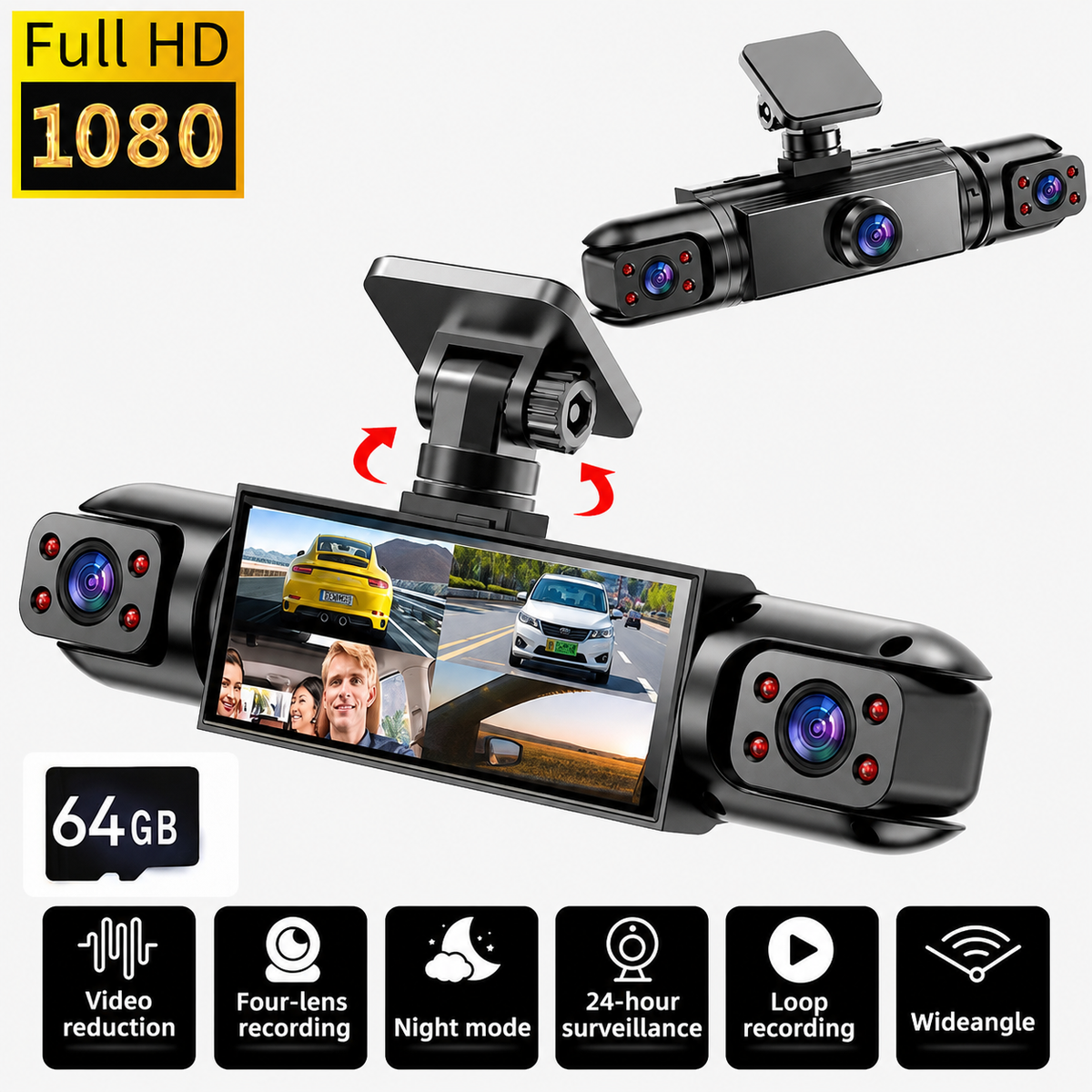 360° Dash Cam Coverage