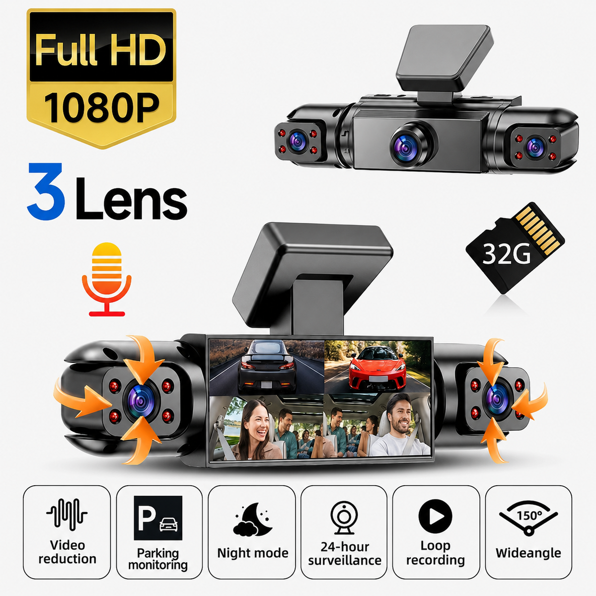 360° Dash Cam Coverage