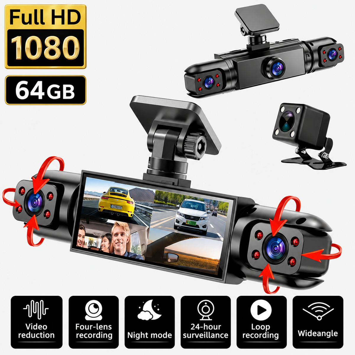 360° Dash Cam Coverage