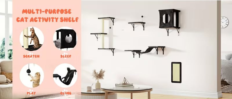 5-Piece Cat Wall Playground