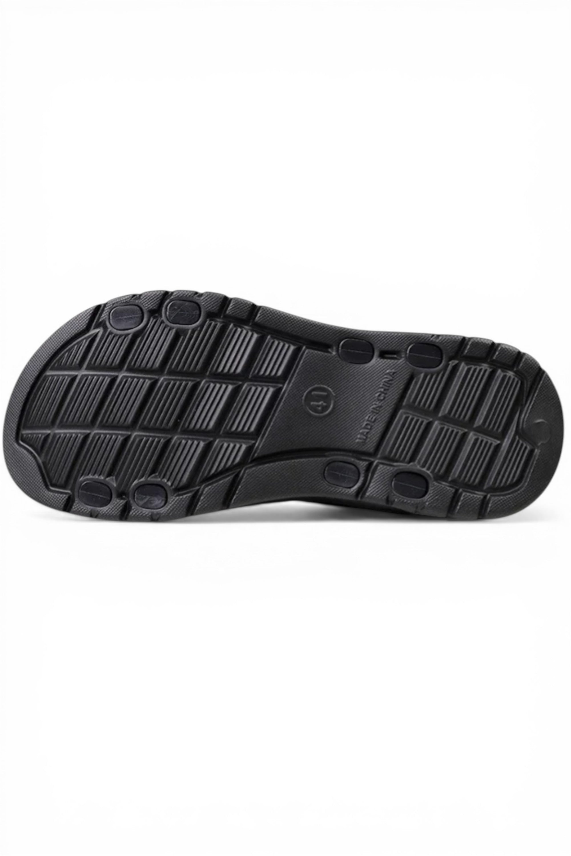 Black sole of a shoe on a white background