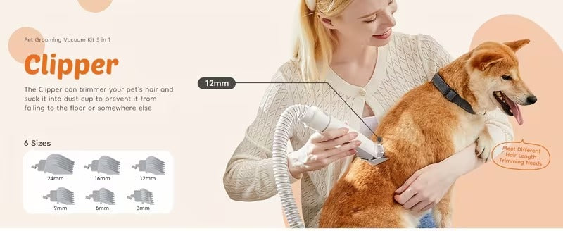 Advanced 5-in-1 Pet Grooming Vacuum