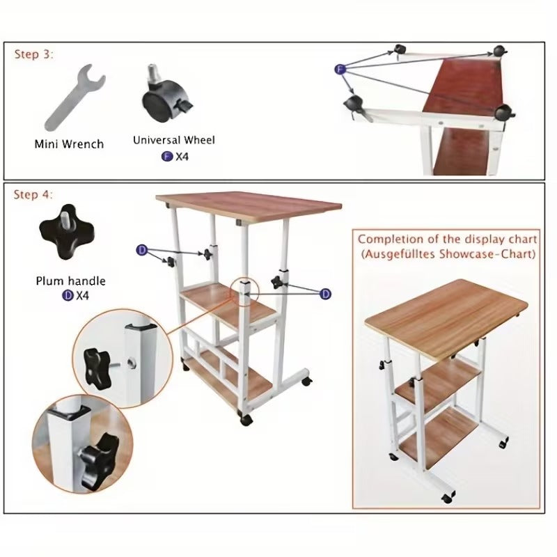 Advanced Rolling Bedside Computer Desk