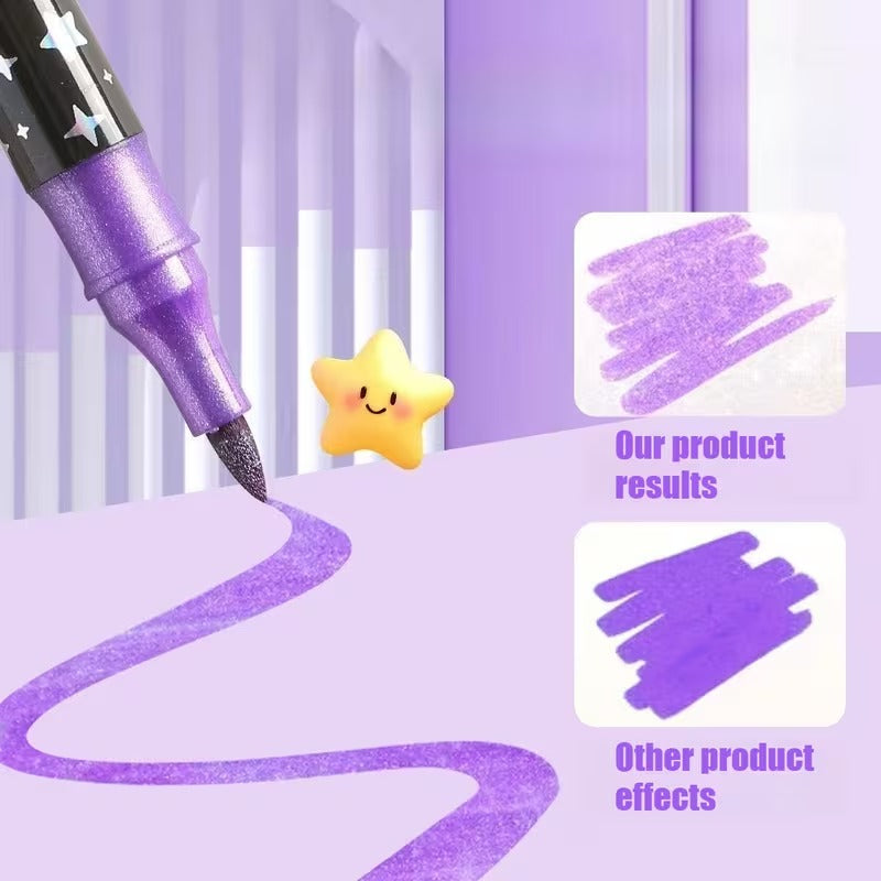 Brilliant 24-Color Glitter Markers