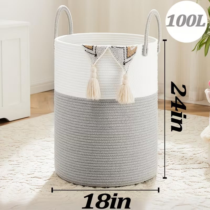 Cotton Rope Laundry Hamper