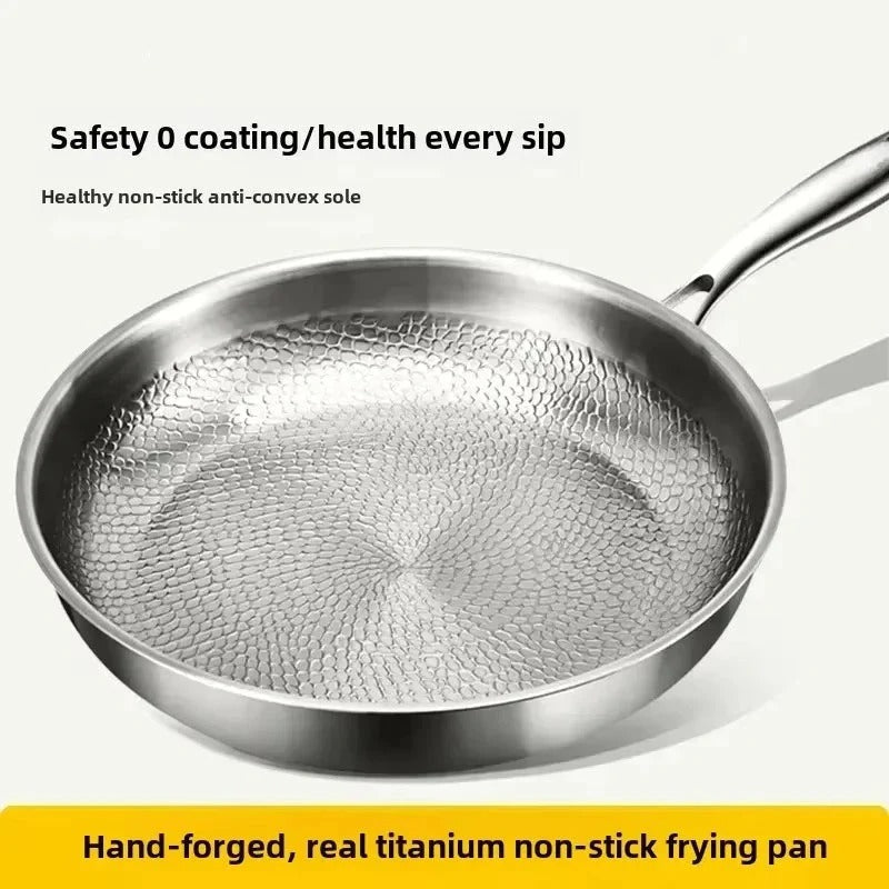 Hammered Titanium Frying Pan