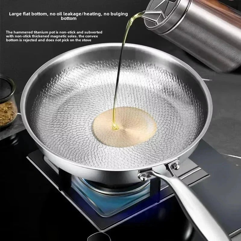 Hammered Titanium Frying Pan
