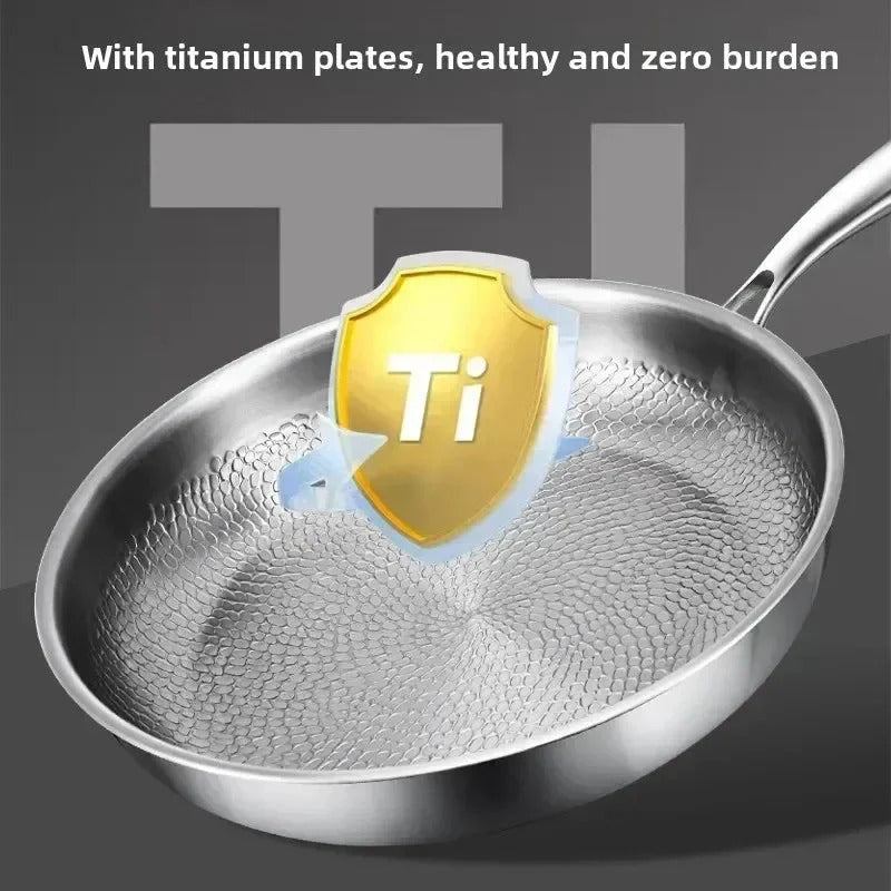 Hammered Titanium Frying Pan