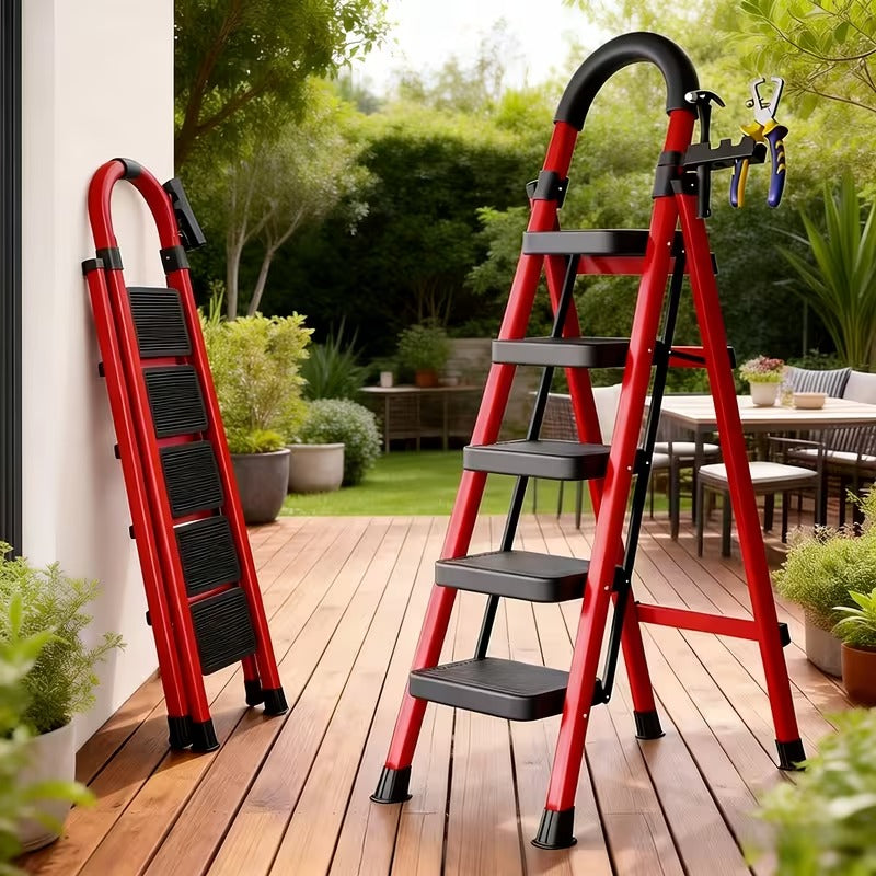 Heavy-Duty 5-Step Folding Ladder