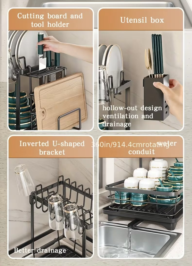 Ultimate 2-Tier Dish Drying Rack
