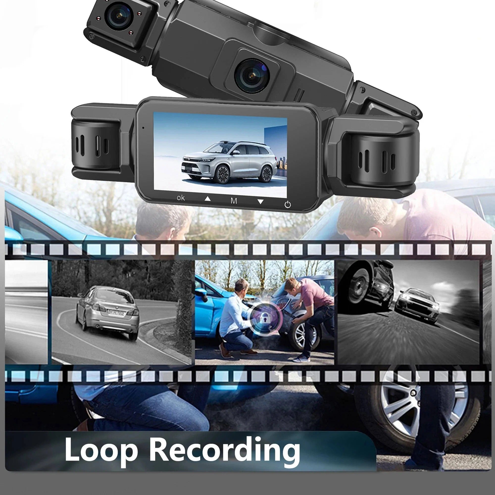4-Lens 360-Degree Vehicle Dash Cam
