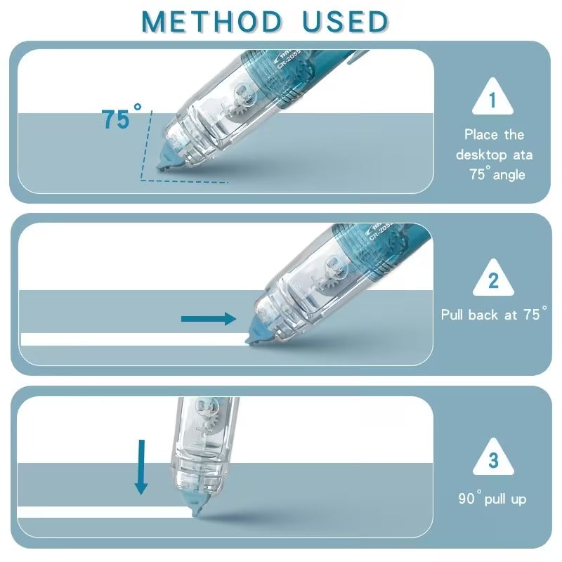 Instant-Fix Retractable Correction Tape