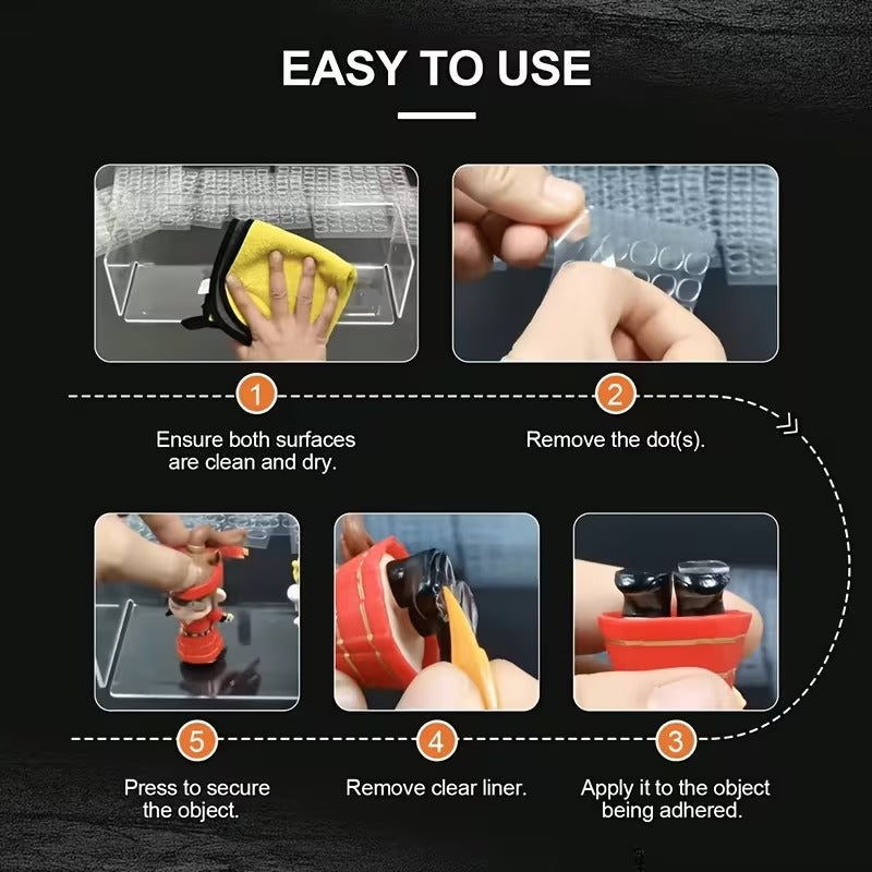 Invisible Removable Adhesive Dots