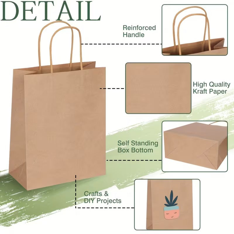 Kraft Paper Gift Bag Set