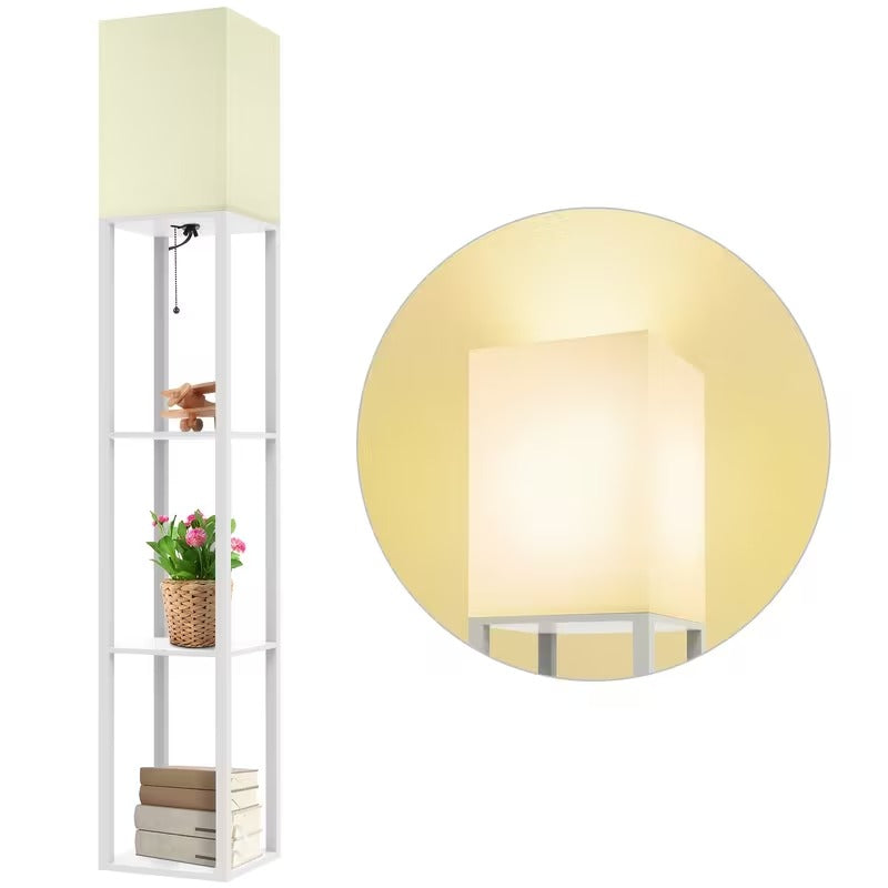 Modern Shelf Floor Lamp with Storage