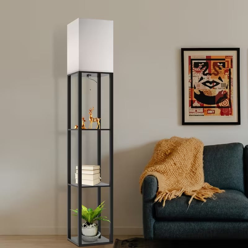 Modern Shelf Floor Lamp with Storage
