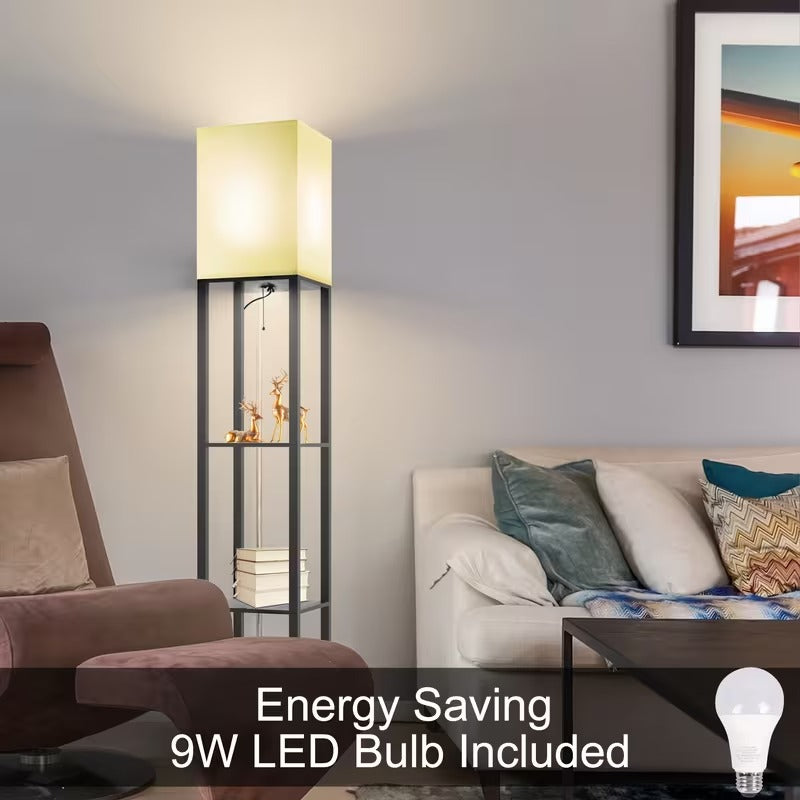 Modern Shelf Floor Lamp with Storage