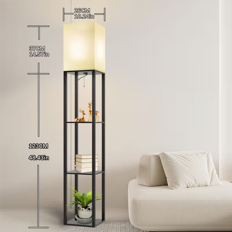 Modern Shelf Floor Lamp with Storage