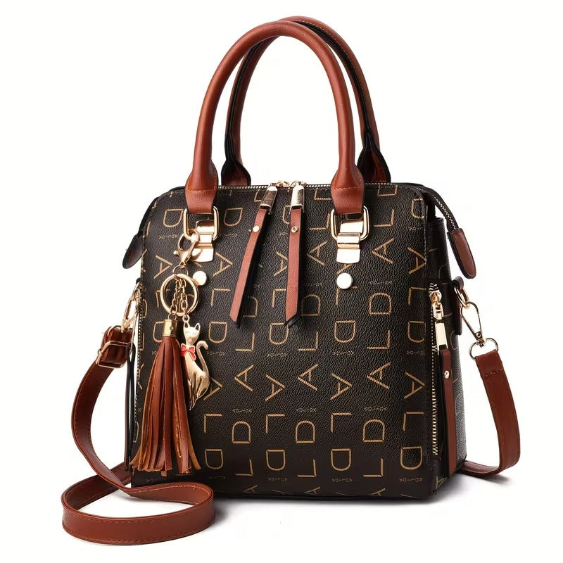 Monogram-Trim Crossbody Bag