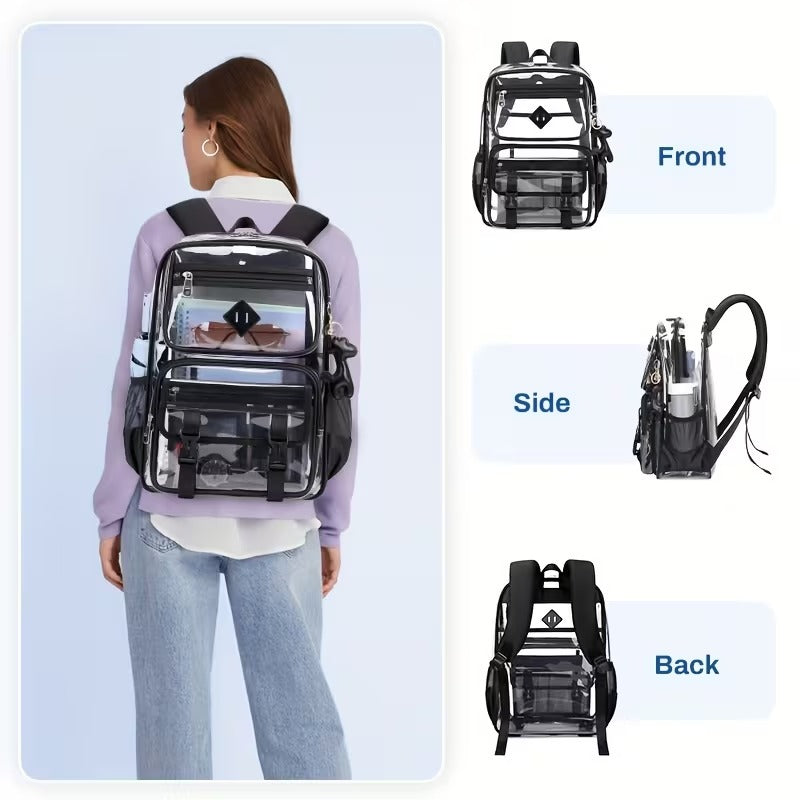 Multi-Pocket Clear Backpack
