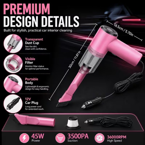 Powerful 4KPa Car Vacuum Kit