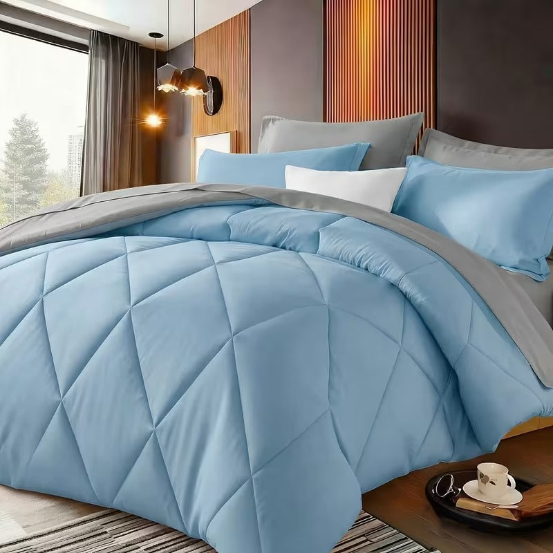 Premium Diamond-Quilt Bedding Set