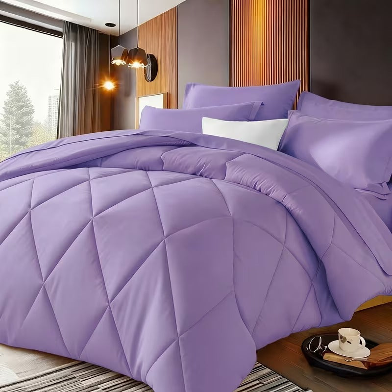 Premium Diamond-Quilt Bedding Set