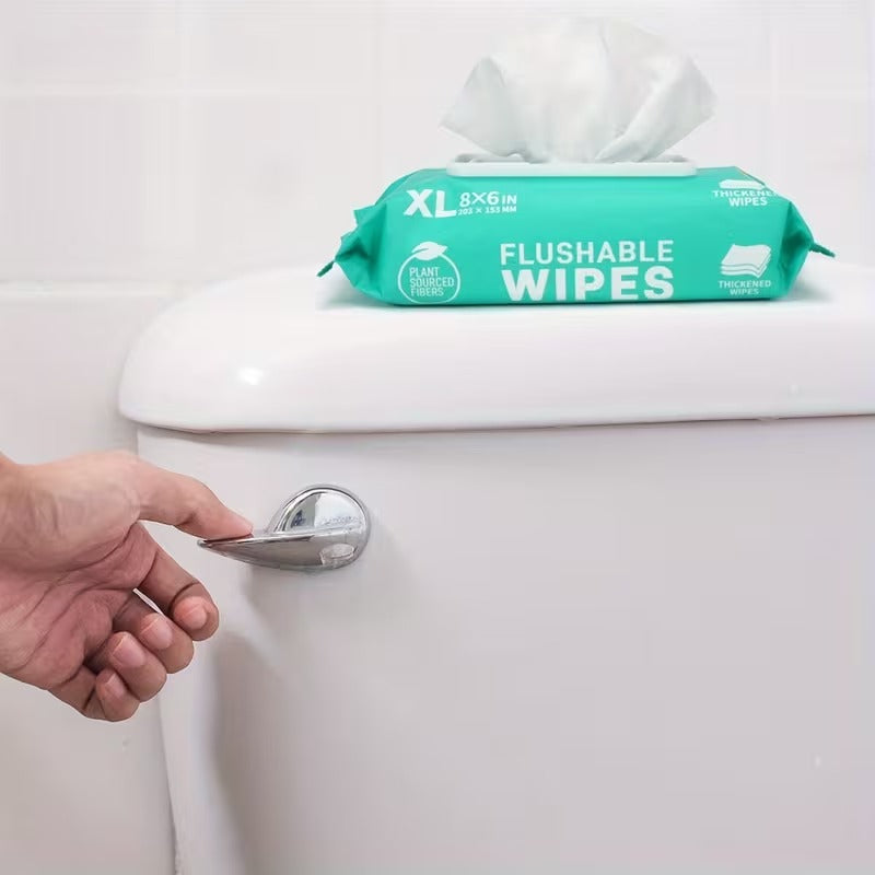 Premium Extra-Large Flushable Wet Wipes