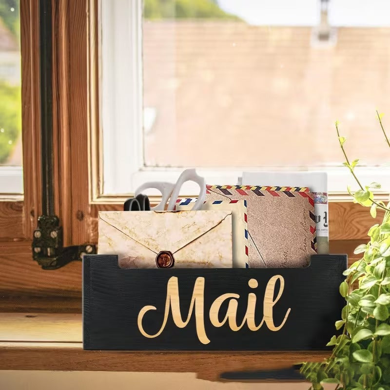 Premium Rustic Mail Organizer Box