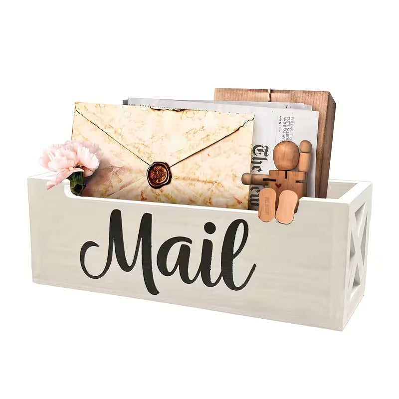 Premium Rustic Mail Organizer Box
