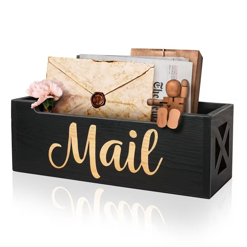 Premium Rustic Mail Organizer Box