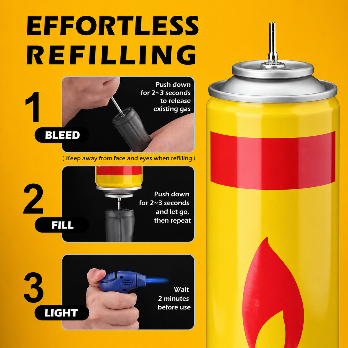 Premium Ultra-Refined Butane Fuel Refill Set