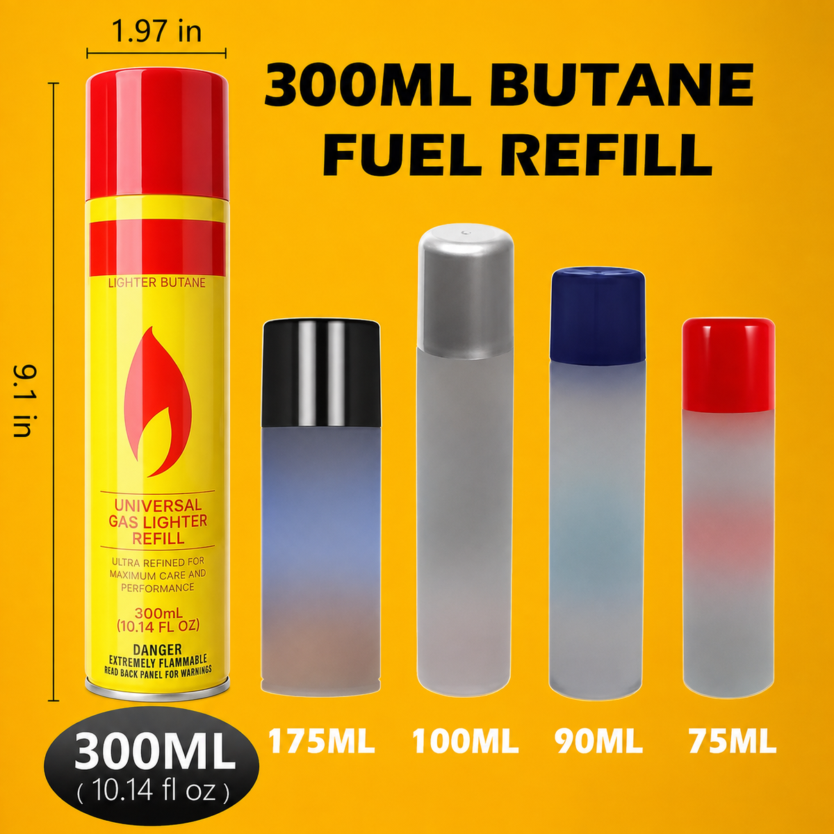Premium Ultra-Refined Butane Fuel Refill Set