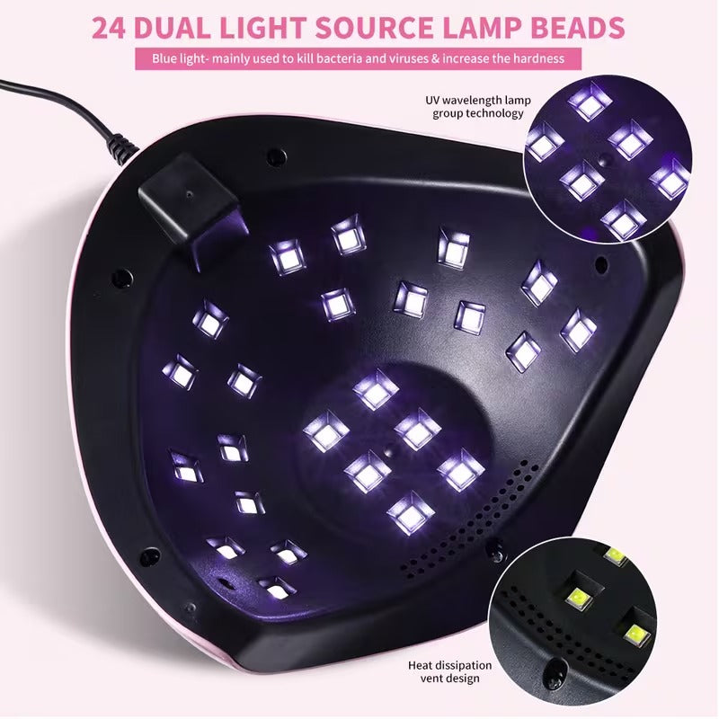 Pro-Grade 24-LED Gel Nail Lamp
