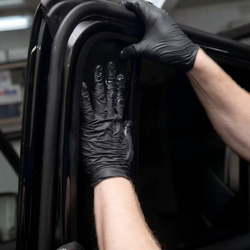 Pro-Grade Black Nitrile Gloves