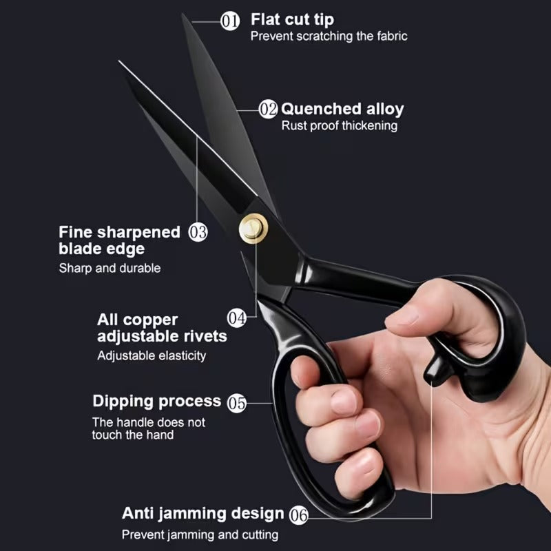 Pro-Grade Carbon Steel Tailor Scissors