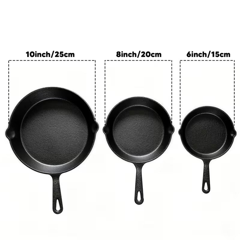 Pro-Grade Cast Iron Skillet Set