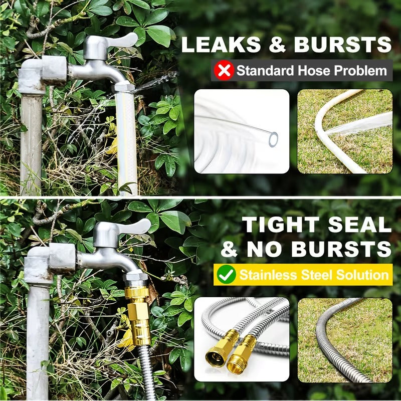 Pro-Grade No-Kink Metal Garden Hose
