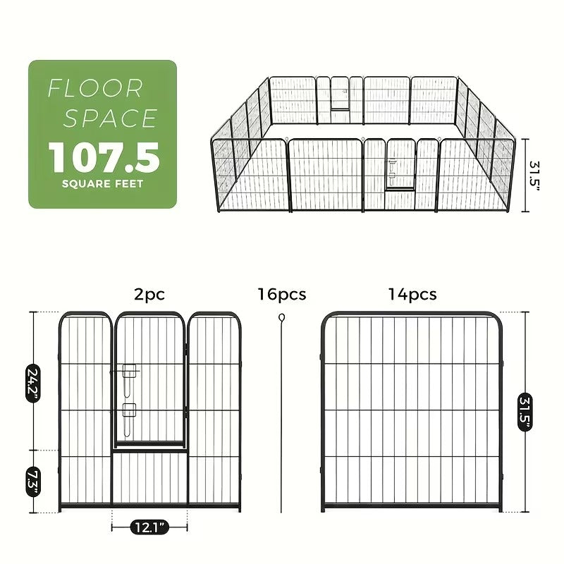 Pro-Grade Modular Dog Playpen
