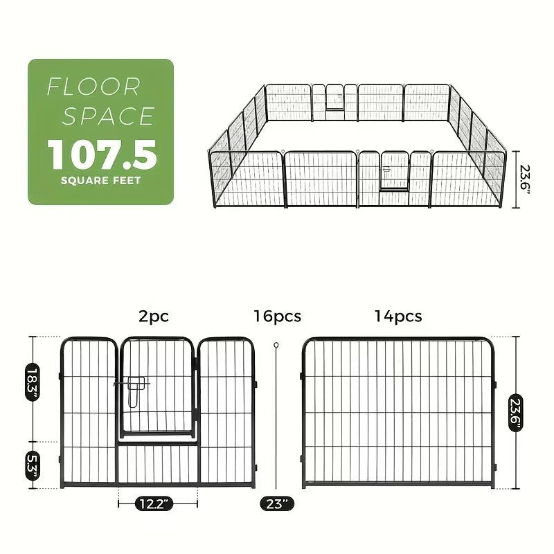 Pro-Grade Modular Dog Playpen