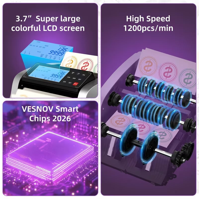 Pro Money Counter with Counterfeit Detection