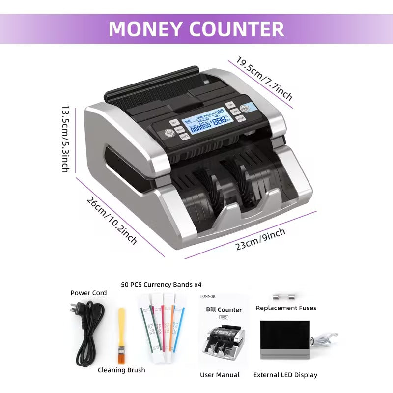 Pro Money Counter with Counterfeit Detection