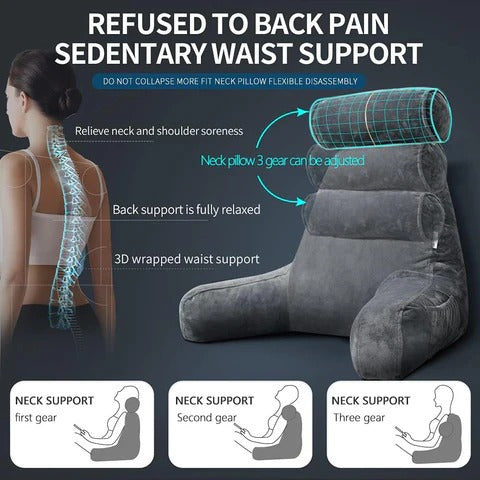 Reading Bed Pillow with Arms