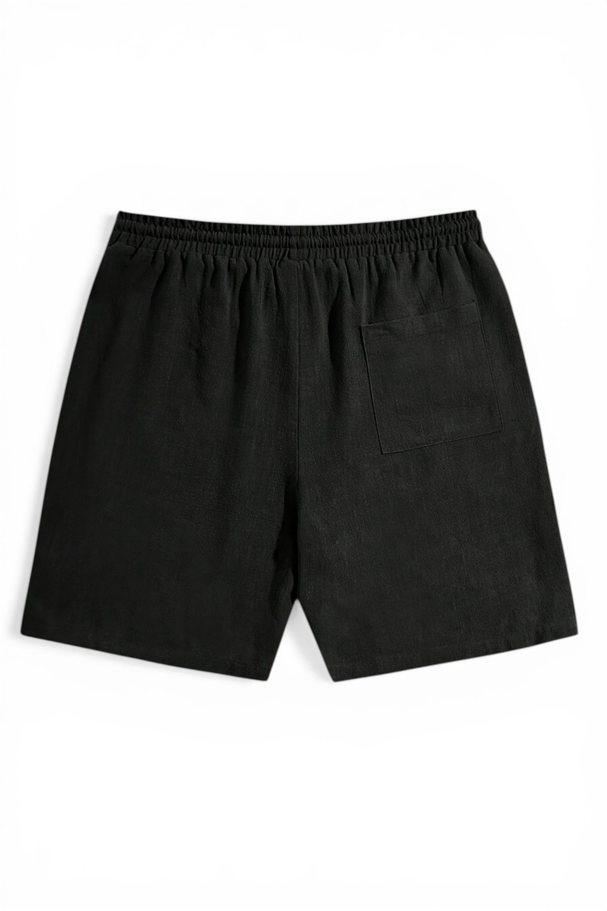 Black shorts on a white background