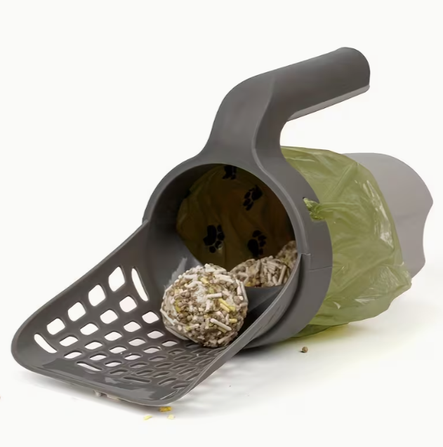 Scoop-and-Dispose Litter Tool