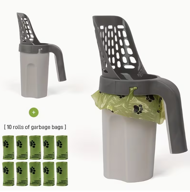 Scoop-and-Dispose Litter Tool