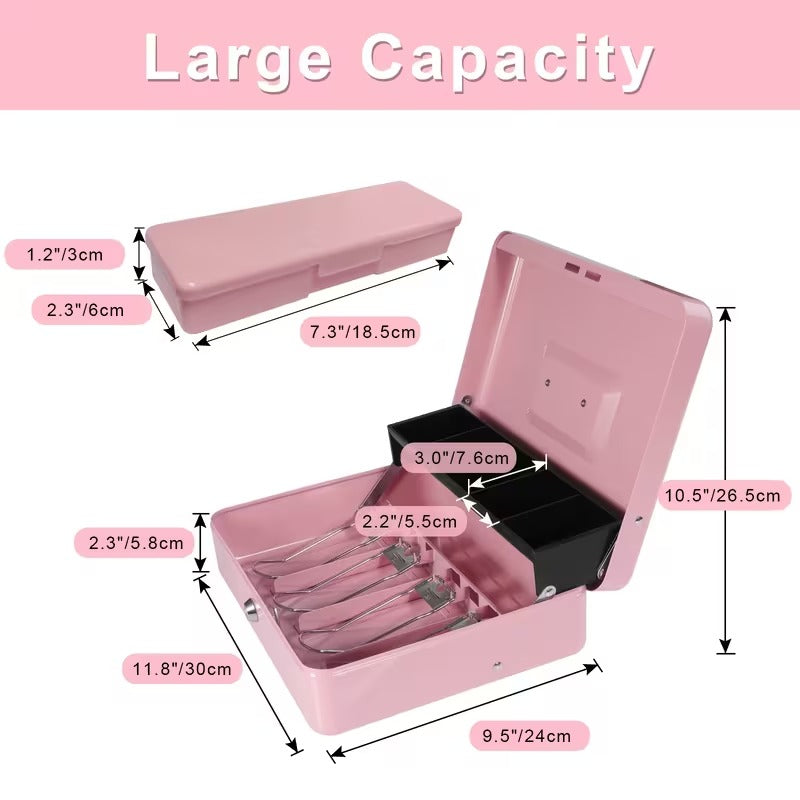 Secure Large Steel Cash Box
