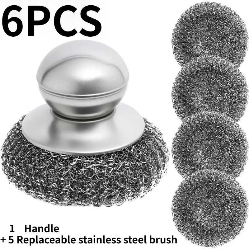 Stainless Steel Scrub Brush Set